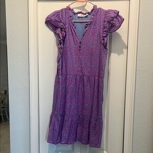 Vineyard Vines purple Ruffle Dress size small